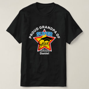 T-shirt FIER GRANDPA DE Super Grad-On Dark Editable Text
