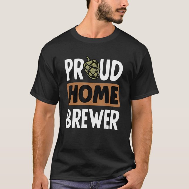 T-shirt Fier Home Brasserie Brasserie brassage de houblon  (Devant)