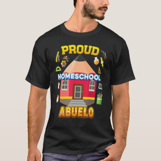 T-shirt Fier Homeschool Abuelo Papa Maman Famille Enfant R