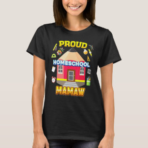 T-shirt Fier Homeschool Mamaw Papa Maman Famille Enfant Re