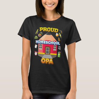 T-shirt Fier Homeschool Opa Papa Maman Famille Enfant Reto