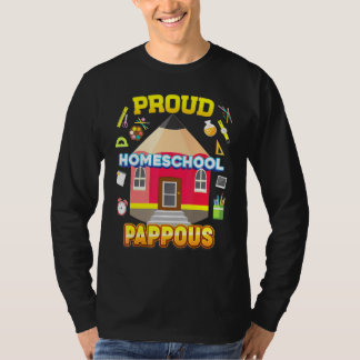T-shirt Fier Homeschool Pappous Papa Maman Famille Enfant