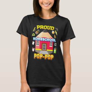 T-shirt Fier Homeschool Pop-pop Papa Maman Famille Enfant