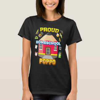 T-shirt Fier Homeschool Poppo Papa Maman Famille Enfant Re