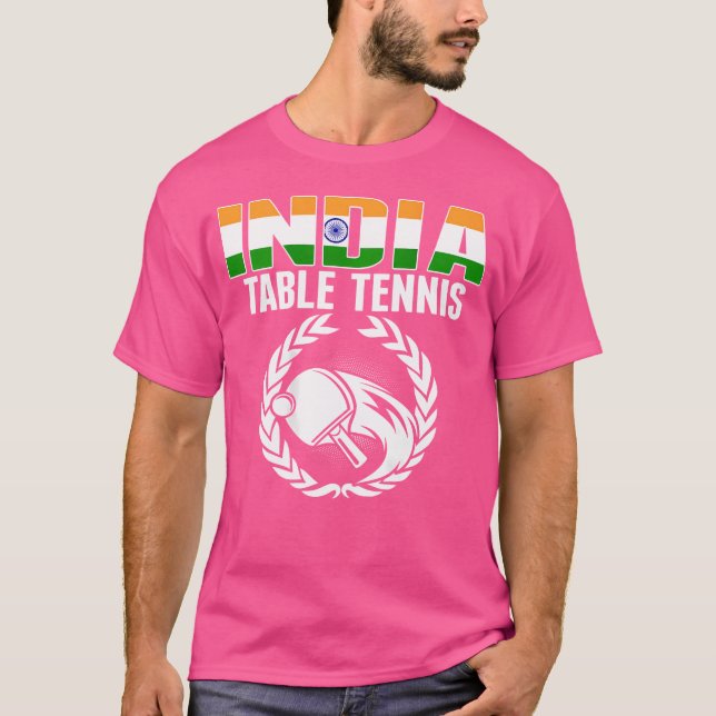 T-shirt Fier Inde tennis de table Fans Jersey Indian Flag  (Devant)