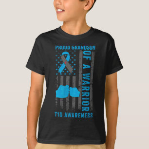 T-shirt Fier Jeune Fille Fille D'Un Guerrier T1D Type 1 Di