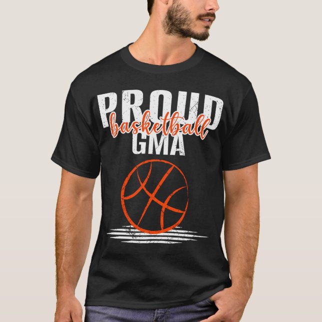 T-shirt Fier Joueur De Basketball Gma Grand-Mère De Basket (Devant)
