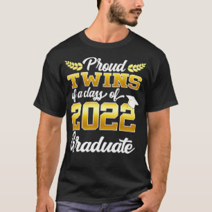 T-shirt Fier jumeaux d'une classe de 2022 Diplômé Senior