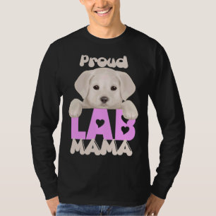 T-shirt Fier Lab Mama Yellow Puppy ! Particulièrement Pour
