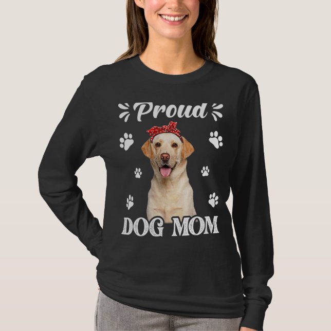 T-shirt Fier Labrador Chien Maman Chien Chien Chien Mère F (Devant)