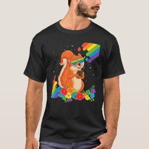 T-shirt Fier Lgbt Gay Squirrel Pride Drapeau Rainbow Lgbtq