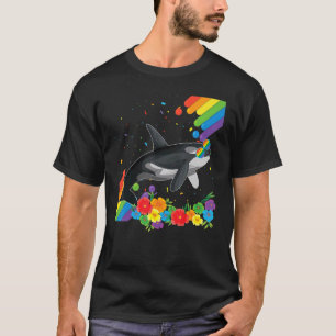 T-shirt Fier Lgbt Gay Whale Pride Drapeau Rainbow Lgbtq Le