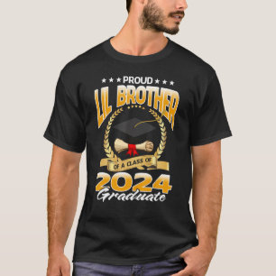 T-shirt Fier Lil Frère D'Une Classe De Diplômé De 2024