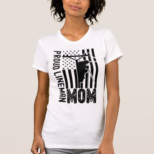 T-shirt Fier Lineman maman (Devant)