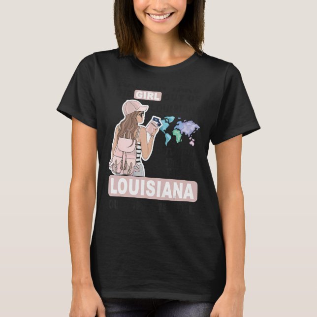 T-shirt Fier Louisiane Cool fille de Louisiane (Devant)