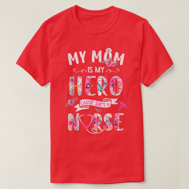 T-shirt Fier Ma Maman Est Infirmière Fête Des Mères De Fil (Design devant)