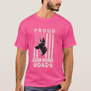 T-shirt Fier Malinois Papa Américain Drapeau Patriotique C