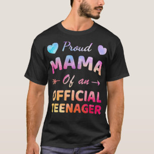 T-shirt Fier Mama De L'Adolescent Officiel 13e Anniversair
