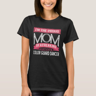 T-shirt Fier Maman Awesome Color Guard Dancer