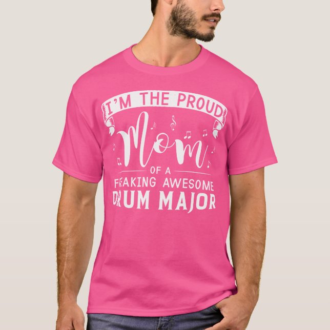 T-shirt Fier Maman Awesome Drum Major Marching Band (Devant)