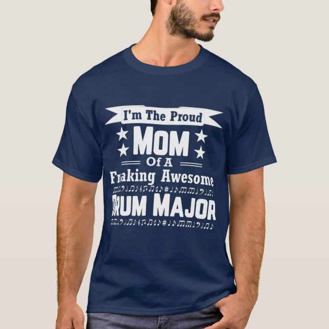 T-shirt Fier Maman Awesome Drum Major Marching Band (Devant)