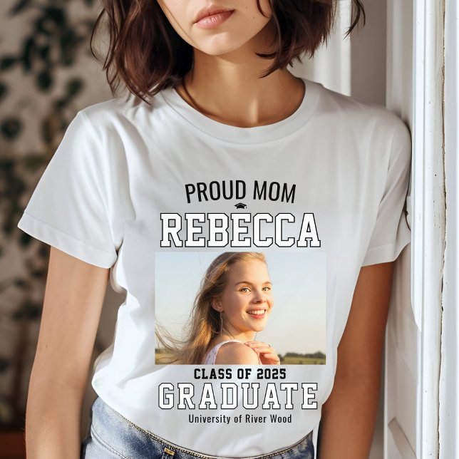 T-shirt Fier Maman Classe de 2025 Graduate Parent Custom (Créateur téléchargé)
