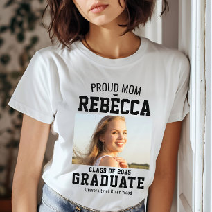 T-shirt Fier Maman Classe de 2025 Graduate Parent Custom