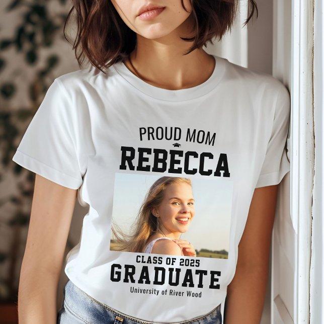 T-shirt Fier Maman Classe de 2025 Graduate Parent Custom (Créateur téléchargé)