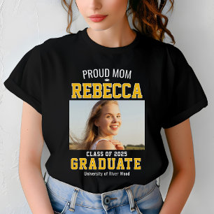 T-shirt Fier Maman Classe de 2025 Graduate Parent Custom