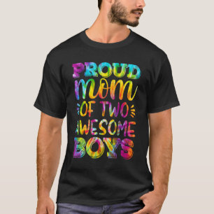 T-shirt Fier Maman De 2 Garçons Awesome Pour Femmes Garçon