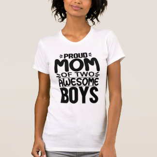 T-shirt Fier Maman De Deux Garçons Géniaux