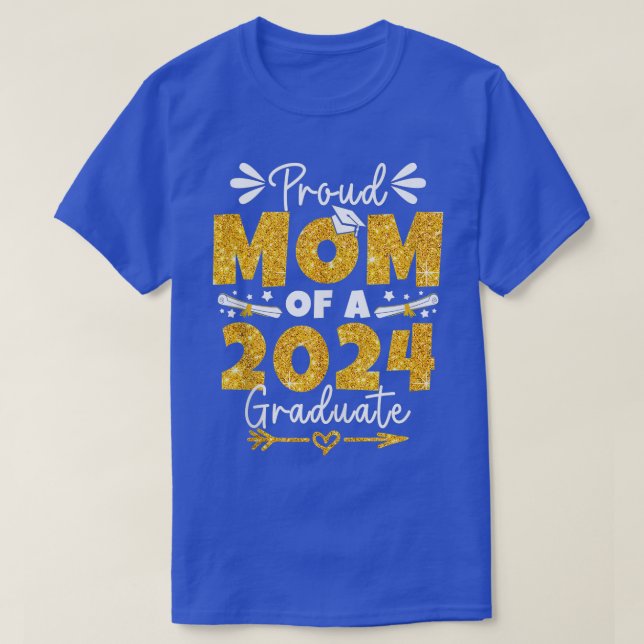 T-shirt Fier Maman de la classe de 2024 Diplômé pour la Gr (Design devant)
