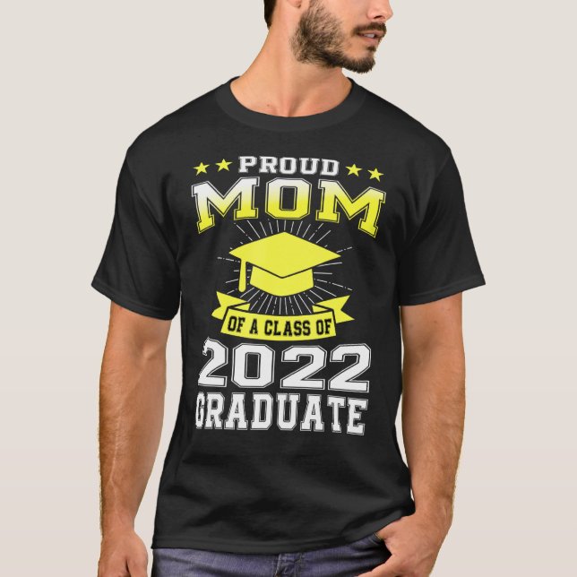 T-shirt Fier Maman De Senior 2022 Famille Correspondant Gr (Devant)