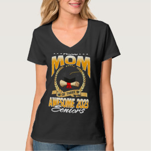 T-shirt Fier Maman De Trois Adultes 2023 Aînés