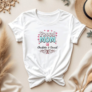 T-shirt Fier maman de [Votre nom]   Maman sentimentale