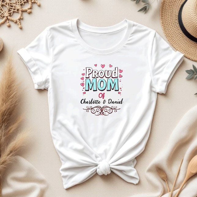 T-shirt Fier maman de [Votre nom] | Maman sentimentale (Créateur téléchargé)