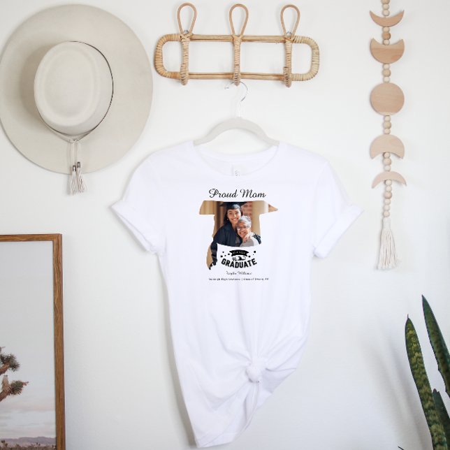 T-shirt Fier maman du Diplômé | Photo de diplôme (Créateur téléchargé)