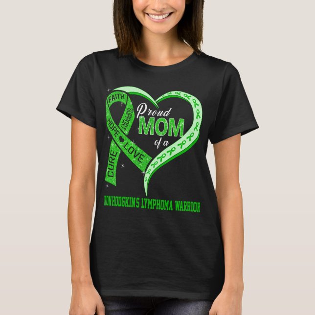 T-shirt Fier Maman du guerrier du lymphome d'un non-Hodgki (Devant)