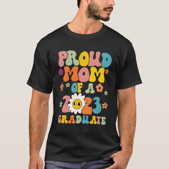T-shirt Fier Maman D'Un 2023 Graduate Senior Maman Classe  (Devant)