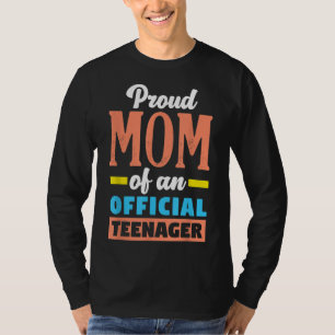 T-shirt Fier Maman D'Un Agent Nager 13e Anniversaire 13 Ye