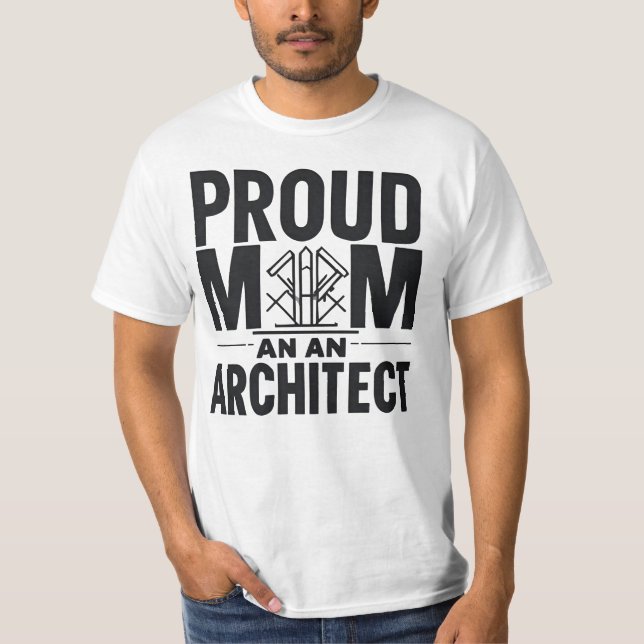 T-shirt Fier maman d'un architecte (Devant)