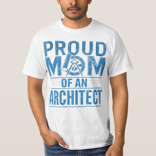 T-shirt Fier maman d'un architecte (Devant)