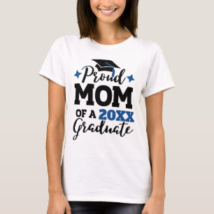 T-shirt Fier maman d'un casquette noir bleu 2022 diplômé t