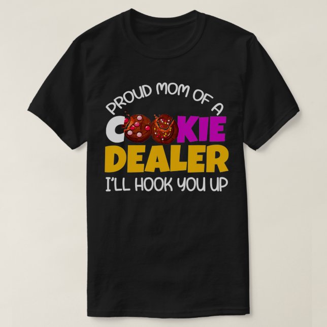 T-shirt Fier Maman D'Un Cookie Dealer Girl Troop Leader (Design devant)