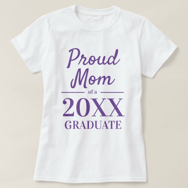 T-shirt Fier maman d'un diplômé 2022 de la typographie élé (Design devant)