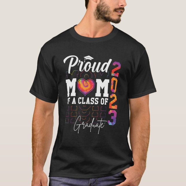 T-shirt Fier maman d'un diplômé de 2023 (Devant)