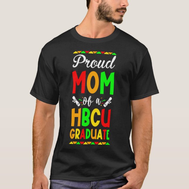 T-shirt Fier Maman D'Un Diplômé HBCU3 (Devant)