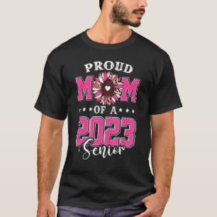 T-shirt Fier Maman D'Un Diplômé Supérieur Flower 2023
