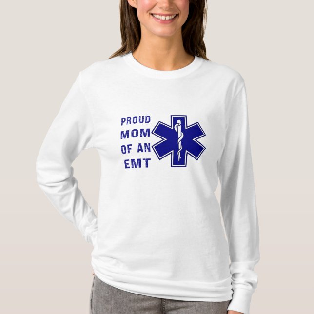 T-shirt Fier Maman d'un EMT - Maman supportante (Devant)