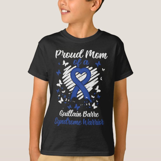 T-shirt Fier Maman D'Un Guillain-barre Syndrome Guerrier C (Devant)